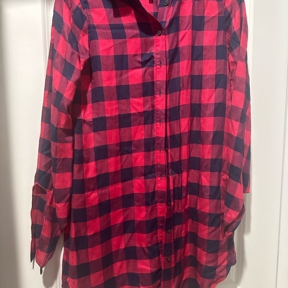 Draper James Buffalo Check Tie Sleeve Dress Size 0 Spring Casual Date Night‎ - Picture 4 of 13